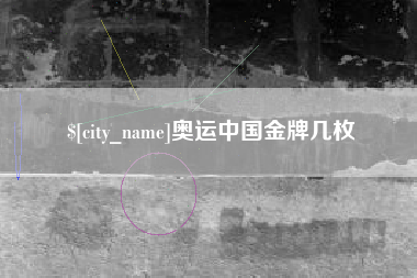 甘南奥运中国金牌几枚
