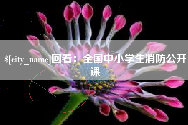 甘南回看：全国中小学生消防公开课