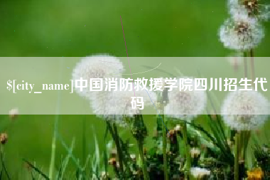 甘南中国消防救援学院四川招生代码