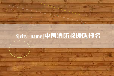 甘南中国消防救援队报名