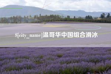 甘南温哥华中国组合滑冰