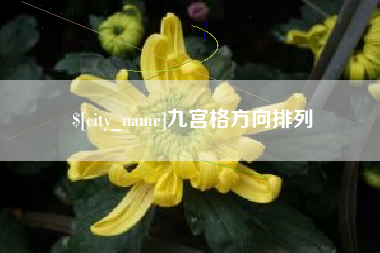 甘南九宫格方向排列