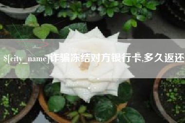 甘南诈骗冻结对方银行卡,多久返还