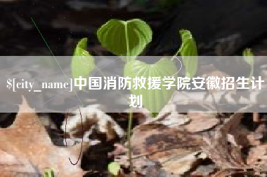 甘南中国消防救援学院安徽招生计划