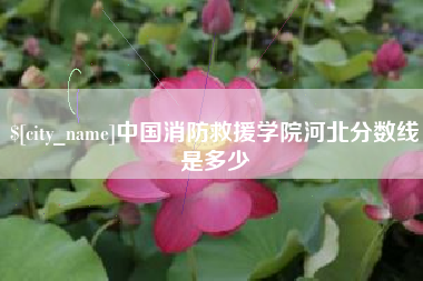 甘南中国消防救援学院河北分数线是多少