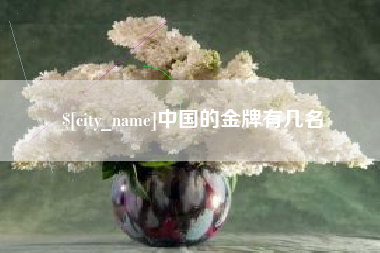 甘南中国的金牌有几名