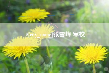 甘南张雪峰 军校