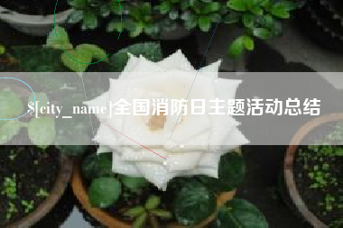 甘南全国消防日主题活动总结
