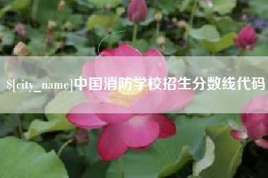 甘南中国消防学校招生分数线代码