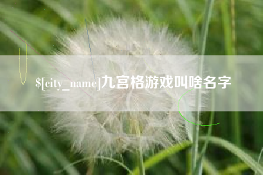 甘南九宫格游戏叫啥名字