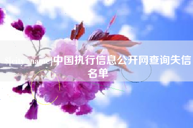 甘南中国执行信息公开网查询失信名单
