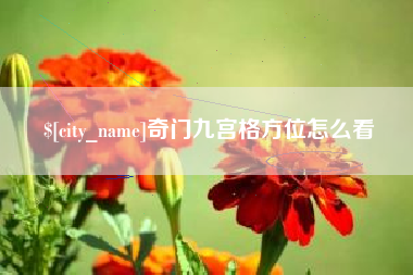甘南奇门九宫格方位怎么看