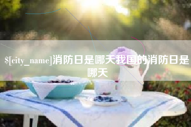 甘南消防日是哪天我国的消防日是哪天