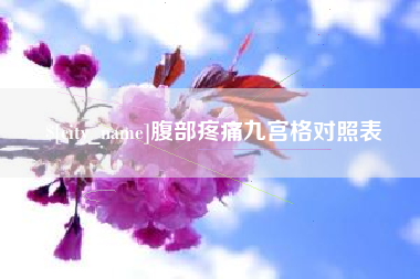 甘南腹部疼痛九宫格对照表