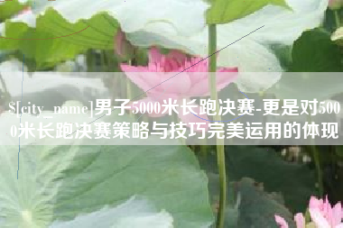甘南男子5000米长跑决赛-更是对5000米长跑决赛策略与技巧完美运用的体现