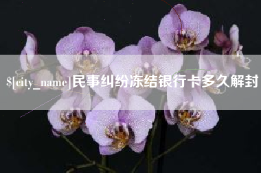 甘南民事纠纷冻结银行卡多久解封
