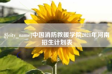甘南中国消防救援学院2021年河南招生计划表