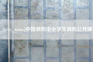 甘南中国消防中小学生消防公开课