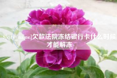 甘南欠款法院冻结银行卡什么时候才能解冻