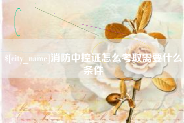 甘南消防中控证怎么考取需要什么条件