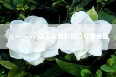 甘南国家应急救援员证含金量