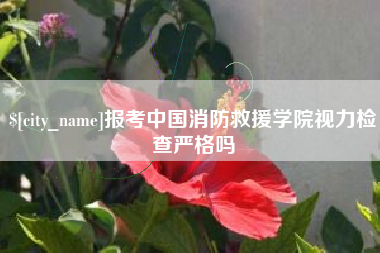 甘南报考中国消防救援学院视力检查严格吗