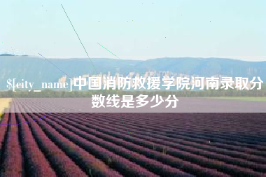 甘南中国消防救援学院河南录取分数线是多少分