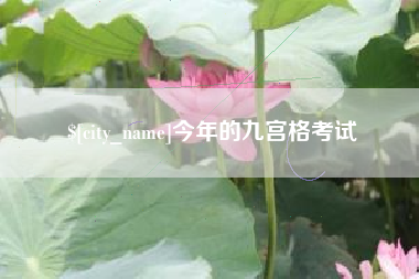 甘南今年的九宫格考试