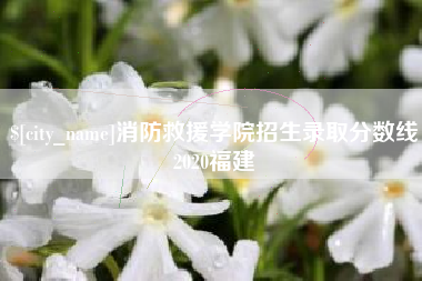 甘南消防救援学院招生录取分数线2020福建