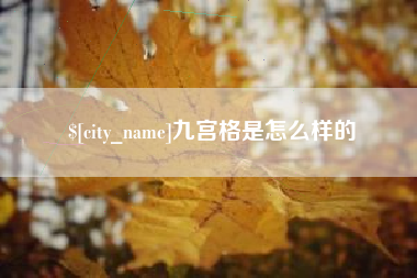 甘南九宫格是怎么样的