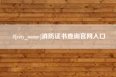 甘南消防证书查询官网入口