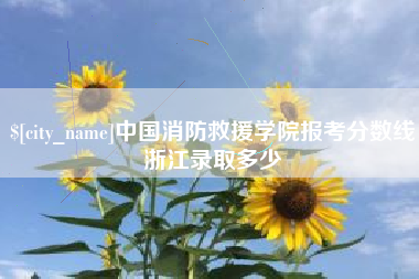 甘南中国消防救援学院报考分数线浙江录取多少