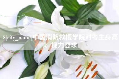 甘南中国消防救援学院对考生身高、视力要求