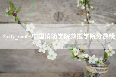 甘南中国消防学院救援学院分数线