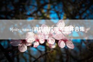 甘南消防院校报考条件合集